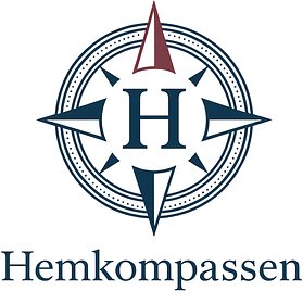 Logotyp för mäklarbyrån Hemkompassen