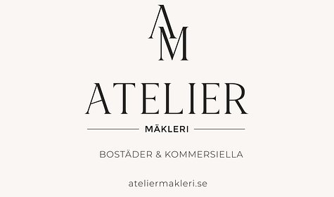 Logotyp för mäklarbyrån Atelier Mäkleri