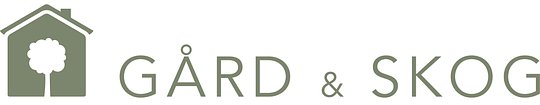 Logotyp för mäklarbyrån Gård & Skog