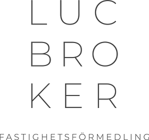Logotyp för mäklarbyrån Luc Broker