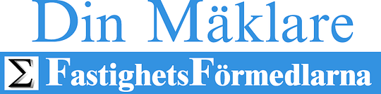 Logotyp för mäklarbyrån Din Mäklare Fastighetsförmedlarna