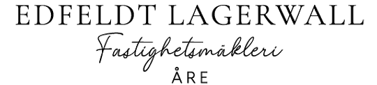 Logotyp för mäklarbyrån Edfeldt Lagerwall Fastighetsmäkleri Åre