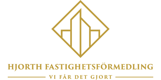 Logotyp för mäklarbyrån Hjorth Fastighetsförmedling