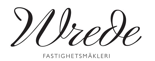 Logotyp för mäklarbyrån Wrede Fastighetsmäkleri
