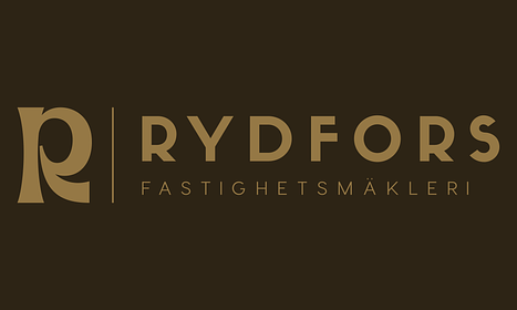 Logotyp för mäklarbyrån RYDFORS FASTIGHETSMÄKLERI