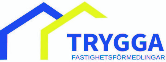 Logotyp för mäklarbyrån Trygga Fastighetsförmedlingar