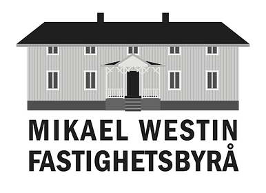 Logotyp för mäklarbyrån Mikael Westin Fastighetsbyrå